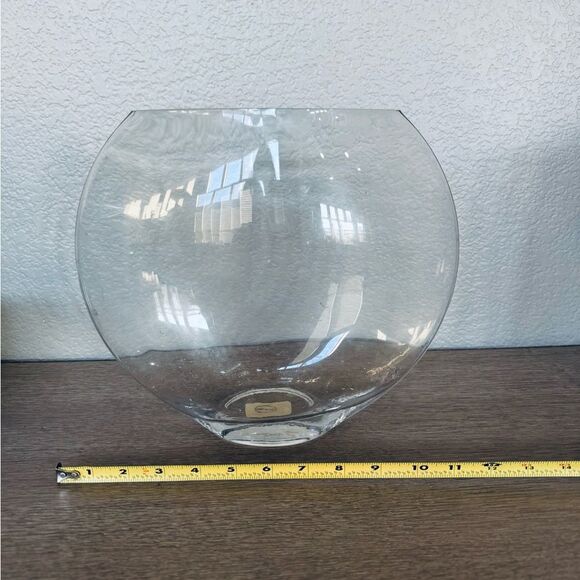 Large Round Slim Profile Glass Decor Vase - Picture 2 of 5